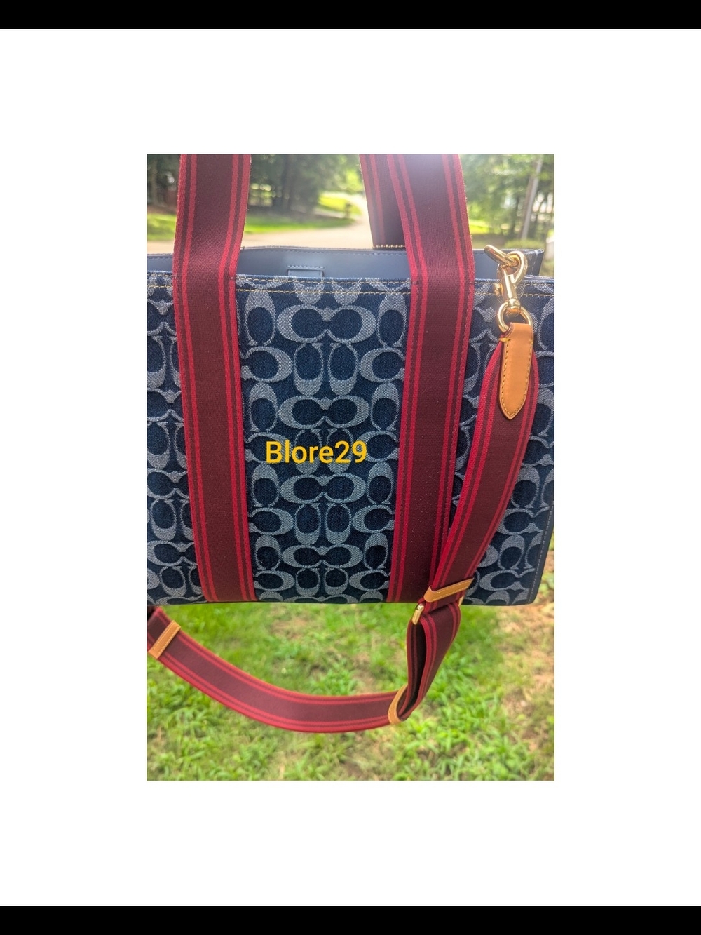 Coach Smith Tote Bag In Signature Denim. Used, Excellent Condition.